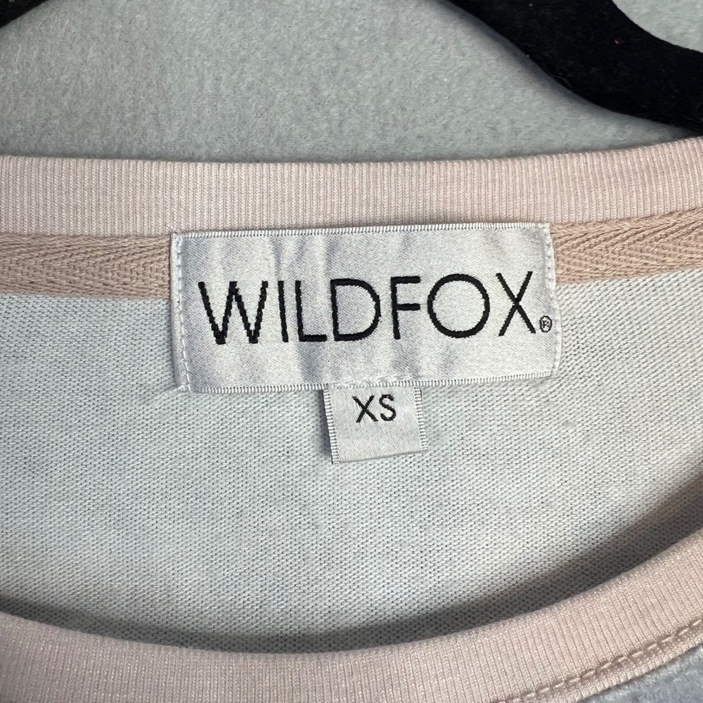 Wildfox Ski‎ Lift Allover Graphic Sweatshirt Womens XS Pullover Pink Blue NEW - Picture 2 of 6